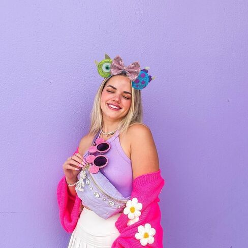 Monsters Mouse Ears عصابة رأس للنساء آذان الفأر من عداد الرأس هالوين آذان الماوس للبالغين (الوردي) in Kuwait