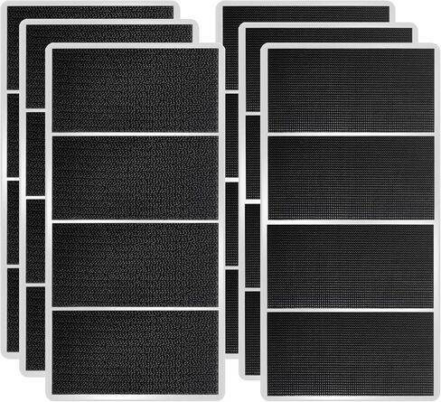 Hook and Loop Strips with Adhesive, and Square Circle, Strong Adhesive Backing Mounting Tape for Home or Office Use, Black 72 Sets in Kuwait