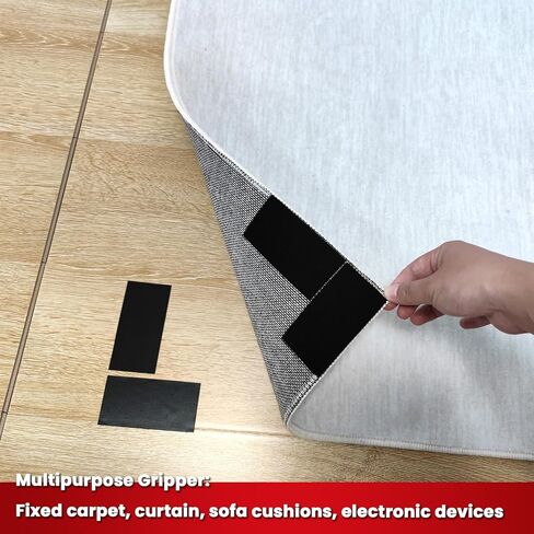 Hook and Loop Strips with Adhesive, and Square Circle, Strong Adhesive Backing Mounting Tape for Home or Office Use, Black 72 Sets in Kuwait