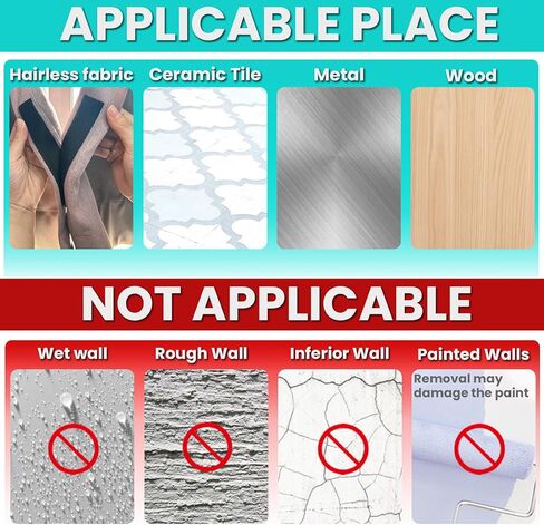 Hook and Loop Strips with Adhesive, and Square Circle, Strong Adhesive Backing Mounting Tape for Home or Office Use, Black 72 Sets in Kuwait