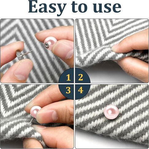 30 Sets Pearl Buttons No Need to Sew Removable Buttons Pearl Brooch Pins Fixed Pins,Reusable Multipurpose Crafts Buttons for Shirt Blouse Dress Sweater Shawl and Suspenders Jackets in Saudi Arabia