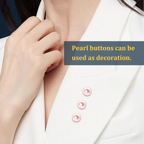 30 Sets Pearl Buttons No Need to Sew Removable Buttons Pearl Brooch Pins Fixed Pins,Reusable Multipurpose Crafts Buttons for Shirt Blouse Dress Sweater Shawl and Suspenders Jackets in Saudi Arabia