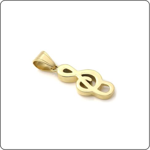 Fashion Music Titanium Steel Note Symbol Pendant Charm Necklace in Saudi Arabia