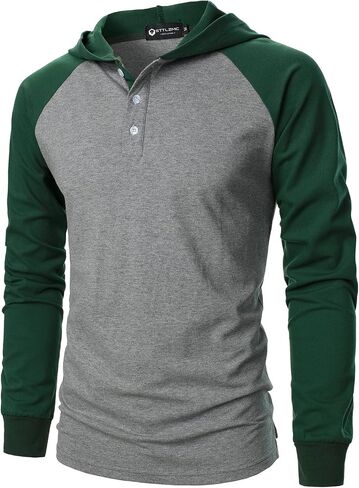 Men Long Sleeve Athletic Hoodie for Men Lightweight Cotton Casual Sport Pullover Hooded Sweatshirt T-shirt in Saudi Arabia