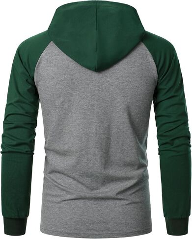Men Long Sleeve Athletic Hoodie for Men Lightweight Cotton Casual Sport Pullover Hooded Sweatshirt T-shirt in Saudi Arabia