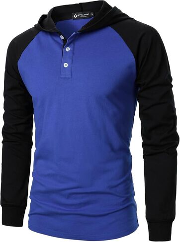 Men Long Sleeve Athletic Hoodie for Men Lightweight Cotton Casual Sport Pullover Hooded Sweatshirt T-shirt in Saudi Arabia