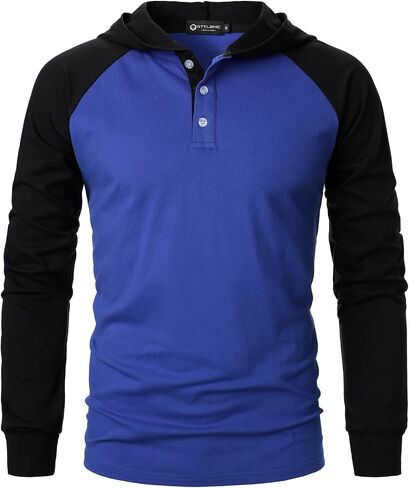 Men Long Sleeve Athletic Hoodie for Men Lightweight Cotton Casual Sport Pullover Hooded Sweatshirt T-shirt in Saudi Arabia