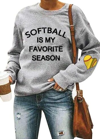 Soccer Mom Shirts for Women Softball is My Favorite Season Sweatshirt Spring Basketball Baseball Sports Top in Saudi Arabia