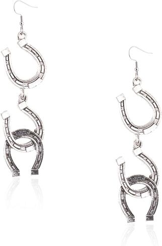Wrangler Western Earrings Concho Dangling Retro Lightweight Jewelry for Women Cowgirl in Saudi Arabia