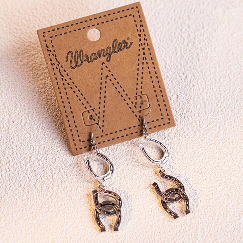 Wrangler Western Earrings Concho Dangling Retro Lightweight Jewelry for Women Cowgirl in Saudi Arabia
