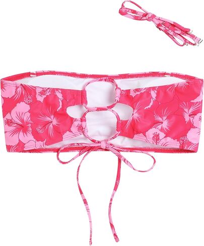 ZAFUL Women's Bandeau Bikini Top Strapless Solid Color Bathing Suit in Saudi Arabia