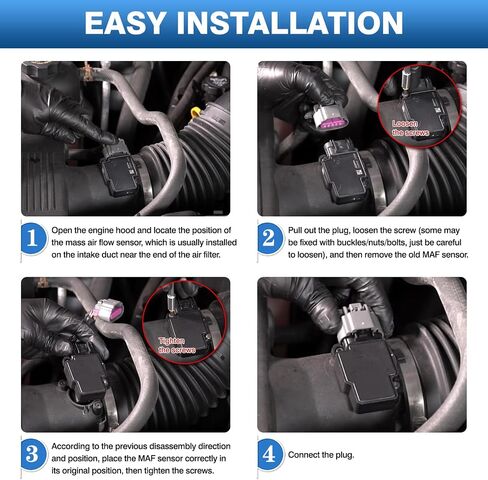 Mass Air Flow Sensor Compatible with Chevy Silverado Suburban Tahoe Camaro Impala Malibu GMC Sierra Yukon Buick Enclave Regal Lacrosse Cadillac SRX Escalade, MAF Sensor Replace for 23262343 in Saudi Arabia