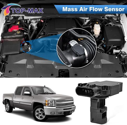 Mass Air Flow Sensor Compatible with Chevy Silverado Suburban Tahoe Camaro Impala Malibu GMC Sierra Yukon Buick Enclave Regal Lacrosse Cadillac SRX Escalade, MAF Sensor Replace for 23262343 in Saudi Arabia