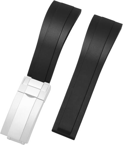 Rubber 20mm Watch Band متوافق مع Rolex Supmariner Yacht-Master GMT-Master Oyster Silicone Watch Bublication للرجال والنساء Wirst Watchband in Kuwait