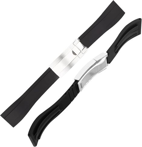 Rubber 20mm Watch Band متوافق مع Rolex Supmariner Yacht-Master GMT-Master Oyster Silicone Watch Bublication للرجال والنساء Wirst Watchband in Kuwait
