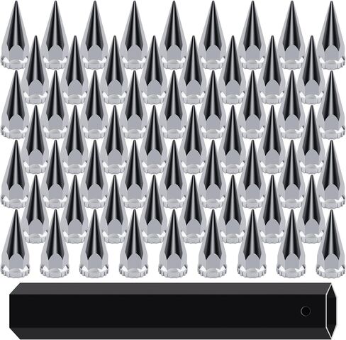 Spike Lug Nut Covers, Screw On 33mm x 4 3/4" Thread On Spike Lug Nut Covers, Plastic Pointed Screw-on Lug Nuts Cover for Semi Trucks (Pack 40pcs) in Saudi Arabia