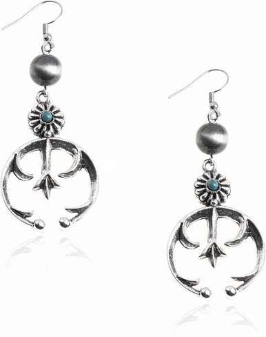 Wrangler Western Earrings Concho Dangling Retro Lightweight Jewelry for Women Cowgirl in Saudi Arabia