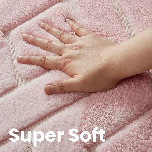 Ultra Soft Pink Area Rug for Girls Bedroom, 4x6 Modern Geometric Shag Rugs with Nonslip Backing for Living Room, Washable Fuzzy Carpet for Cozy Kids Room Nursery in Saudi Arabia