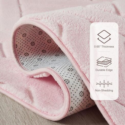 Ultra Soft Pink Area Rug for Girls Bedroom, 4x6 Modern Geometric Shag Rugs with Nonslip Backing for Living Room, Washable Fuzzy Carpet for Cozy Kids Room Nursery in Saudi Arabia