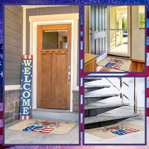 Zhanmai Welcome Mats Door Mat Indoor Entrance Cute Decorative Outdoor Doormats Non Slip Outside Door Mats for Front Spring Rugs, 16" x 28"(Sunflower) in Saudi Arabia