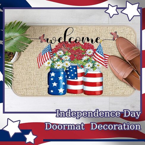Zhanmai Welcome Mats Door Mat Indoor Entrance Cute Decorative Outdoor Doormats Non Slip Outside Door Mats for Front Spring Rugs, 16" x 28"(Sunflower) in Saudi Arabia