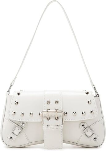 Women's Shoulder Bag Y2K Purses 90s Studded Rivet Punk Handbag Red Leather Purses summer bags for women 2025 trendy in Kuwait