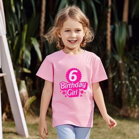 Birthday Girl Shirt 2nd 3rd 4th 5th 6th Girls Happy Birthday Outfit Tshirts Girl Second B-Day Party Tee Tops Two in Saudi Arabia
