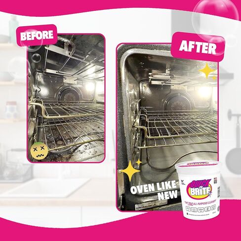 Quick 'n Brite All Purpose Cleaning Paste – Miracle Cleaner for Tough Stains, Biodegradable, Non-Toxic, Pet-Safe, Multi-Surface Stain Remover, Made in USA, 12 Oz in Kuwait