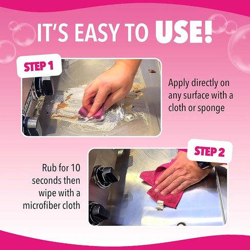 Quick 'n Brite All Purpose Cleaning Paste – Miracle Cleaner for Tough Stains, Biodegradable, Non-Toxic, Pet-Safe, Multi-Surface Stain Remover, Made in USA, 12 Oz in Kuwait