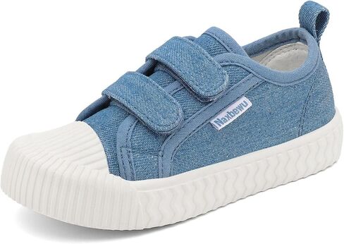 Toddler Boys & Girls Sneaker Adjustable Slip On Canvas Hook and Loops Walking Shoes,Size 5-12 in Saudi Arabia