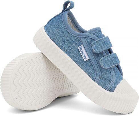 Toddler Boys & Girls Sneaker Adjustable Slip On Canvas Hook and Loops Walking Shoes,Size 5-12 in Saudi Arabia