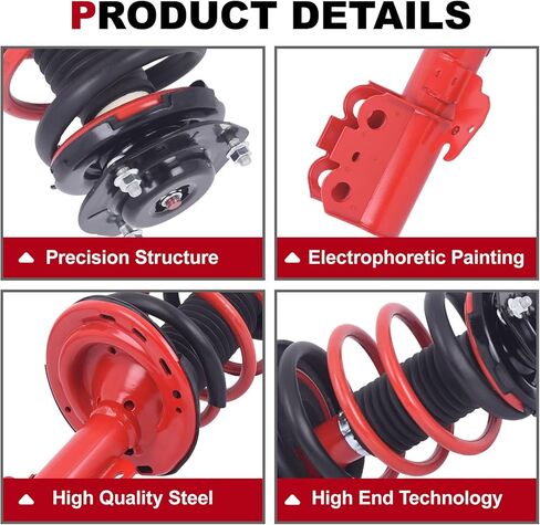 Topaz 172307 172308 Front Frack Froom Struts Sendbly Assembly متوافق مع Toyota Camry 2007-2011 ، Toyota Solara 2006-2008 ، Toyota Avalon 2006-2012 ، لكزس ES350 2007-2009 in Kuwait