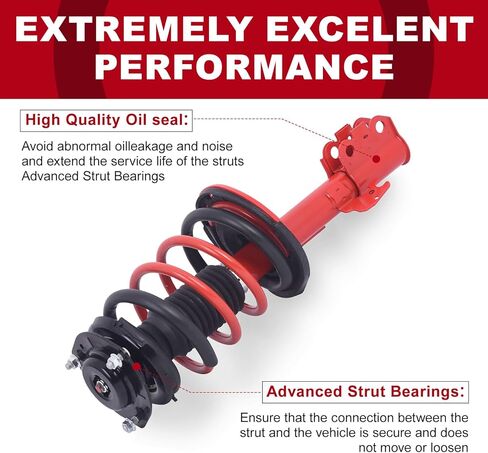 Topaz 172307 172308 Front Frack Froom Struts Sendbly Assembly متوافق مع Toyota Camry 2007-2011 ، Toyota Solara 2006-2008 ، Toyota Avalon 2006-2012 ، لكزس ES350 2007-2009 in Kuwait