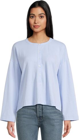Madewell Women's Bombay Long Sleeve Henley in Saudi Arabia