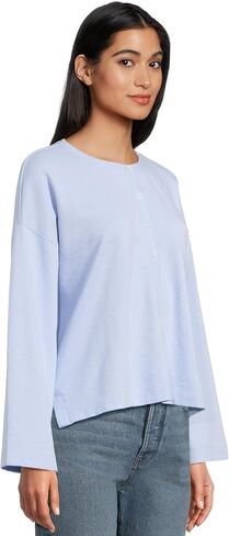 Madewell Women's Bombay Long Sleeve Henley in Saudi Arabia