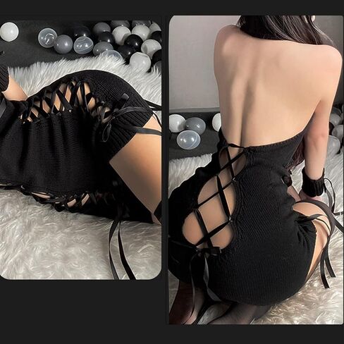 Yomorio Womens Anime Virgin Killer Sweater اليابانية الياقة المدورة بالملابس الداخلية المحبوك in Saudi Arabia