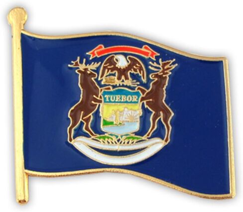 PinMart US State Flag Enamel Lapel Pin in Saudi Arabia