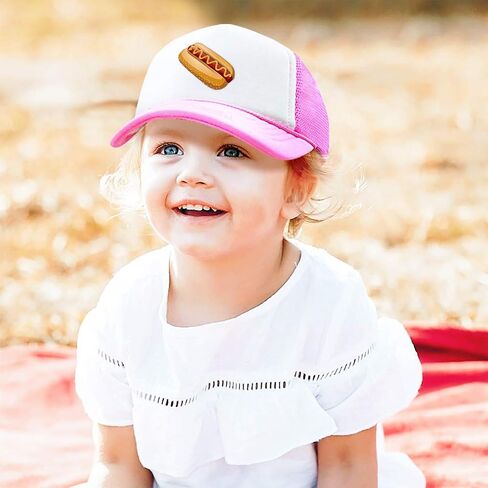 Custom Kids Trucker Hat Delicious Hot Dog Funny Polyester Boys Caps & Girls in Saudi Arabia
