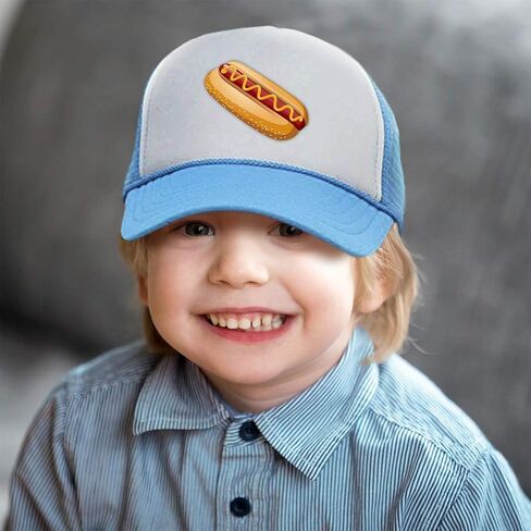 Custom Kids Trucker Hat Delicious Hot Dog Funny Polyester Boys Caps & Girls in Saudi Arabia