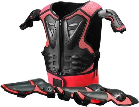 Kids Dirt Bike Gear, 5 PCS Kids Motorcycle Armor Suit Youth Motocross Protective Gear for Boys Girls Chest Protector with Elbow & Knee Pads for Biking Skateboarding Go-Karting in Saudi Arabia