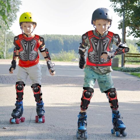 Kids Dirt Bike Gear, 5 PCS Kids Motorcycle Armor Suit Youth Motocross Protective Gear for Boys Girls Chest Protector with Elbow & Knee Pads for Biking Skateboarding Go-Karting in Saudi Arabia