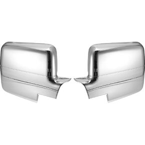 X AUTOHAUX Pair Car Exterior Chrome Plated Power Full Mirror Cover Cap for Ford F150 2004 2005 2006 2007 2008
