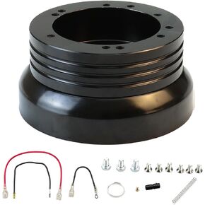 5 & 6 Hole Billet Steering Wheel Hub Adapter Compatible with Chevrolet Jeep Buick Pontiac Oldsmobile 1969-1994 Selected Model