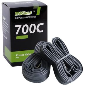 Road Bike Inner Tube 700x25-32/18-25/35-45 Bicycle Replacement Butyl Inner Tube with 48/60mm Presta Valve for Road Bikes (2 Pack)