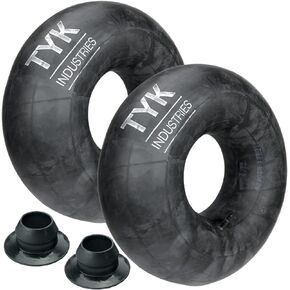 Two TYK 6-14, 6.00-14, 7-14 Farm Tractor Implement Tire Inner Tubes with Valve Stem Bushings