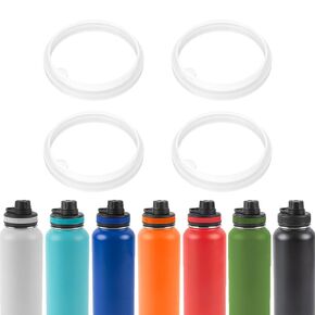 4 Pack Gaskets Compatible with ThermoFlask 18oz 24oz 32oz 40oz Water Bottle with Spout Lid, Replacement O Ring Rubber Seals Part（Not for Straw Lid and Chug Lid）
