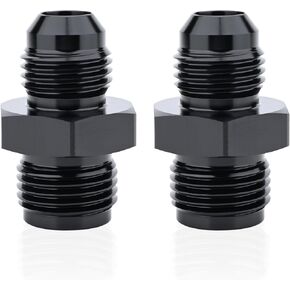6AN Male to 1/2-20 Inverted Flare Adapter Fitting Connector Aluminum Black Pack of 2 in Kuwait