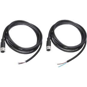 uxcell M12 4 Pin Single Head GX12 2 Pin Single Female Head Connector Aviation Socket Electrical Cable 2M
