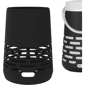 Geekria Silicone Case Cover Compatible with Bose SoundLink Revolve+, SoundLink Revolve II Wireless Speaker Skin Cover with Charging Port Accessible (Black)