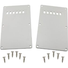 6-hole Guitar Back Plate White Tremolo Cavity Cover Backplate For SQ, ST Series Electric Guitar Rear Cover 2PCS